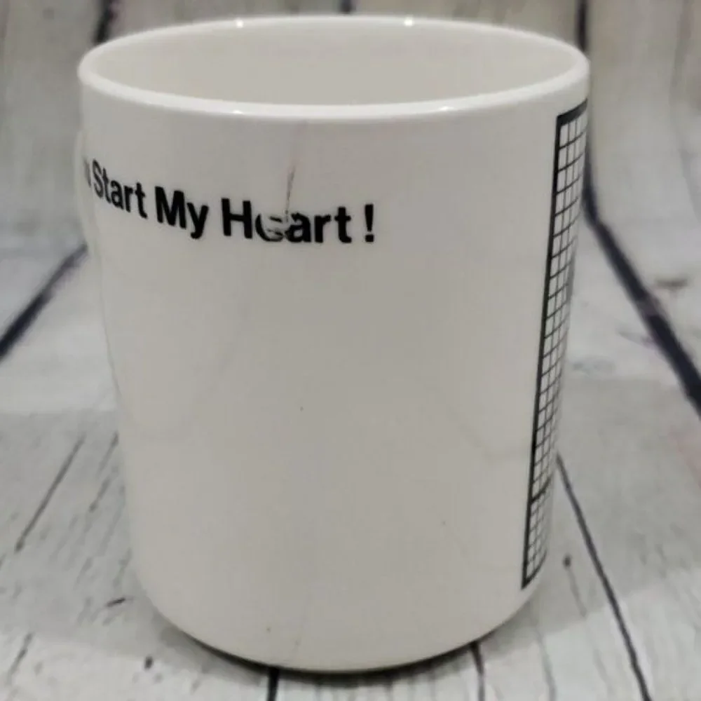Vintage Coffee Mug EKG Love Nurse Medical